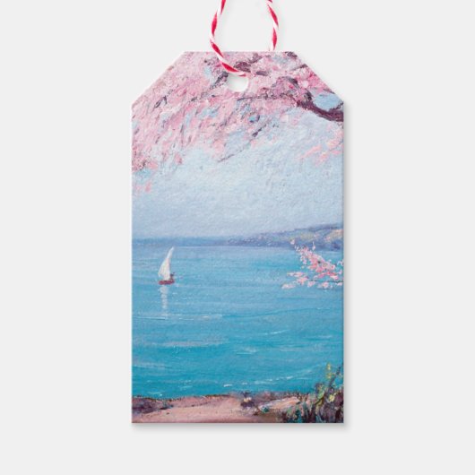 Strand van Biarritz (door Kimon Loghi) Cadeaulabel (Voorkant)