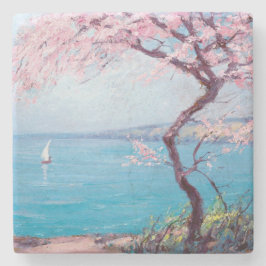 Strand van Biarritz (door Kimon Loghi) Stenen Onderzetter