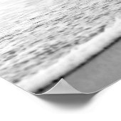 strand van Black and White Poster (Hoek)