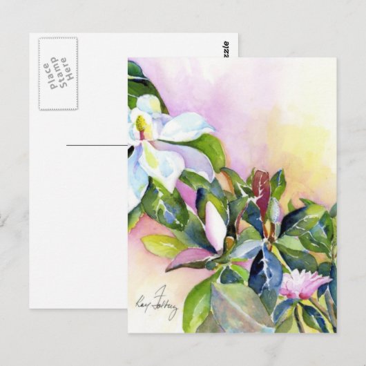 Strand van bloemen briefkaart (Voorkant / Achterkant)