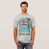 strand van Boston bay, Jamaica T-shirt (Voorkant volledig)