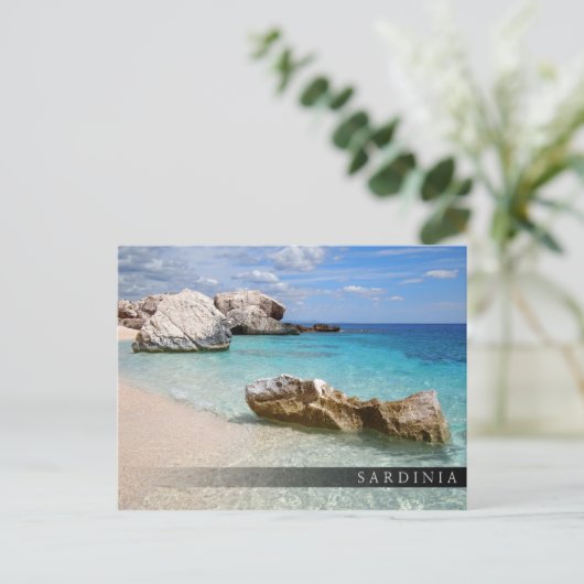 strand van Cala Mariolu, briefkaart van de Sardijn (Staand voorkant)