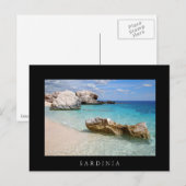 strand van Cala Mariolu op Sardinië, briefkaart va (Voorkant / Achterkant)