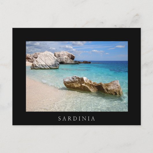 strand van Cala Mariolu op Sardinië, briefkaart va (Voorkant)
