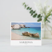 strand van Cala Mariolu, Sardinië in Italië Briefkaart (Staand voorkant)