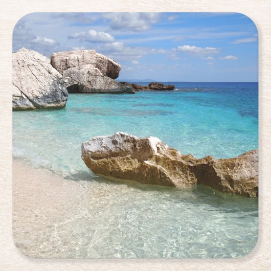 strand van Cala Mariolu, Sardinië onderzetter (Voorkant)