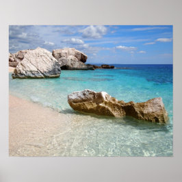 strand van Cala Mariolu, Sardinië poster
