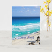 Strand van Cancun, Mexico Kaart (Gele Bloem)