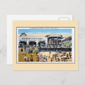  strand van Coney Island Briefkaart (Voorkant / Achterkant)