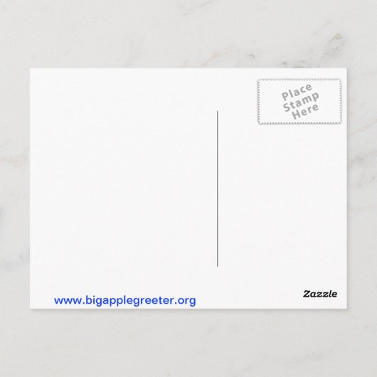 strand van Coney Island - NYC briefkaart (Achterkant)