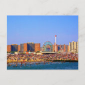 strand van Coney Island - NYC briefkaart (Voorkant)