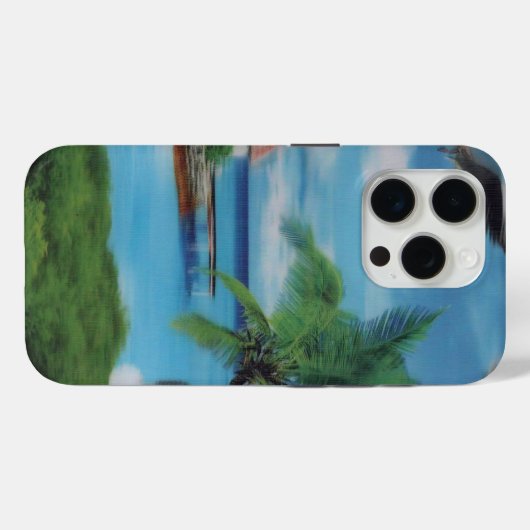 strand van de kokospalm.jpg Case-Mate iPhone case (Achterkant (horizontaal))