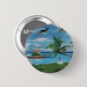 strand van de kokospalm.jpg ronde button 5,7 cm (Voorkant /achterkant)