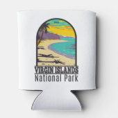 strand van de Maagdeneilanden National Park Trunk  Blikjeskoeler (Achterkant)