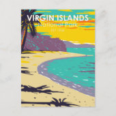 strand van de Maagdeneilanden National Park Trunk Briefkaart (Voorkant)