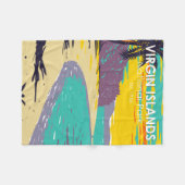 strand van de Maagdeneilanden National Park Trunk  Fleece Deken (Voorkant (Horizontaal))