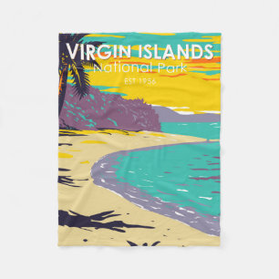 strand van de Maagdeneilanden National Park Trunk  Fleece Deken