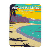 strand van de Maagdeneilanden National Park Trunk  Magneet (Verticaal)