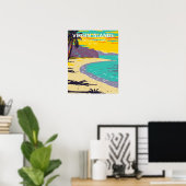 strand van de Maagdeneilanden National Park Trunk  Poster (Thuiskantoor)