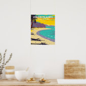 strand van de Maagdeneilanden National Park Trunk  Poster (Keuken)