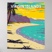 strand van de Maagdeneilanden National Park Trunk Poster (Voorkant)
