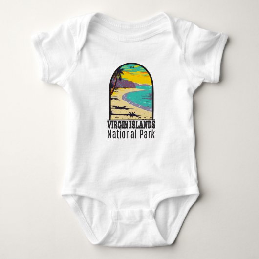 strand van de Maagdeneilanden National Park Trunk  Romper (Voorkant)
