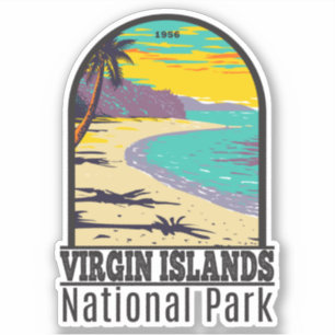 strand van de Maagdeneilanden National Park Trunk  Sticker