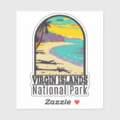 strand van de Maagdeneilanden National Park Trunk  Sticker (Vel)