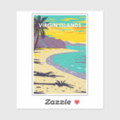 strand van de Maagdeneilanden National Park Trunk  Sticker (Vel)
