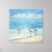 Strand van de Strandlopers Oceaan Canvas Afdruk (Voorkant)