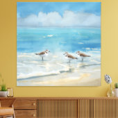 Strand van de Strandlopers Oceaan Canvas Afdruk (Insitu (Woonkamer))