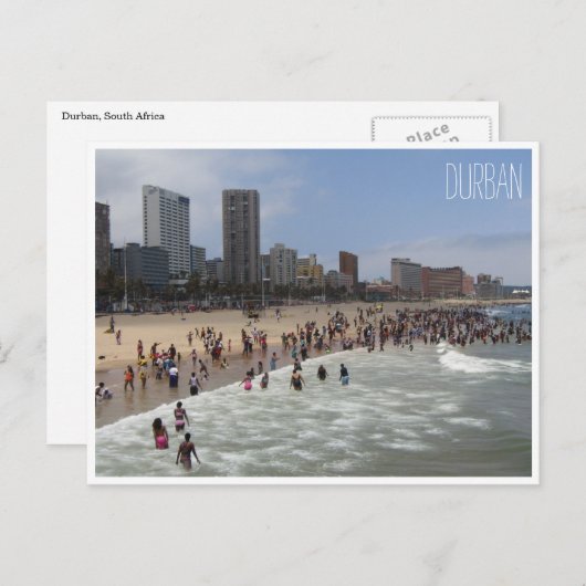 strand van durban briefkaart (Voorkant / Achterkant)
