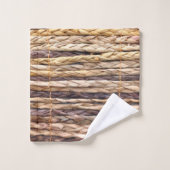 strand van een tropisch eiland, geweven wilgen bad handdoek (Wasdoekje)