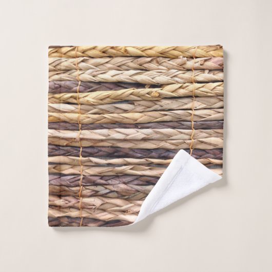 strand van een tropisch eiland, geweven wilgen bad handdoek (Wasdoekje)