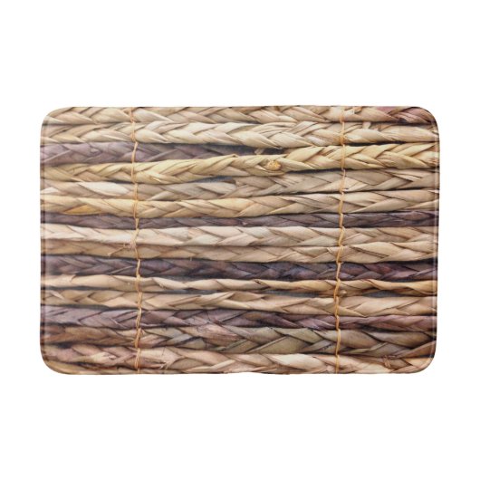 strand van een tropisch eiland, geweven wilgen badmat (Voorkant)