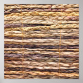 strand van een tropisch eiland, geweven wilgen poster (Voorkant)