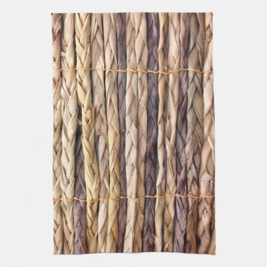 strand van een tropisch eiland, geweven wilgen theedoek (Verticaal)