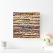 strand van een tropisch eiland, geweven wilgen vierkante klok (Huis)