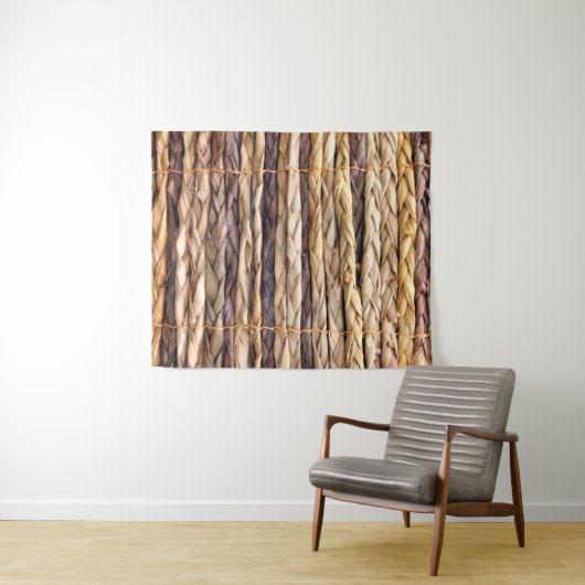 strand van een tropisch eiland, geweven wilgen wandkleed (In Situ (horizontaal))