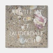 Strand van Ft. Lauderdale zand en schelpen Magneet (Voorkant)