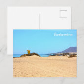 strand van Fuerteventura - briefkaart (Voorkant / Achterkant)