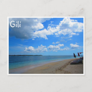 strand van gili briefkaart