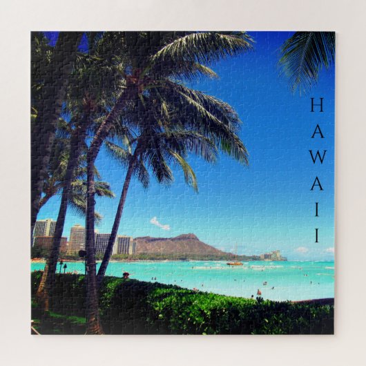 strand van hawaii waikiki legpuzzel (Horizontaal)