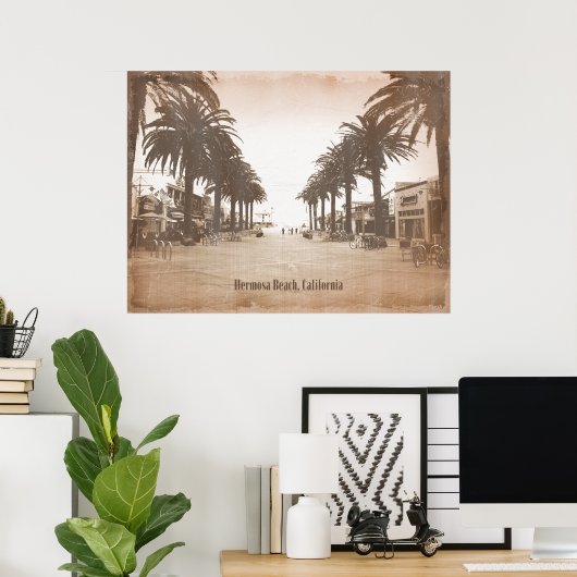  strand van Hermosa Poster (Thuiskantoor)
