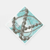 Strand van het Aqua Wedding Paper Napkins Servet (Hoek)
