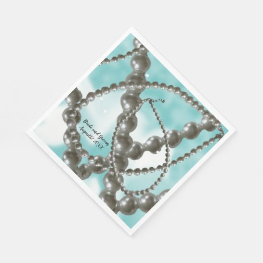Strand van het Aqua Wedding Paper Napkins Servet (Hoek)