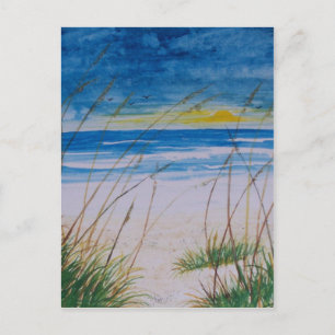 strand van het eiland kumberland georgië briefkaart