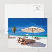 Strand van het resort briefkaart (Voorkant / Achterkant)
