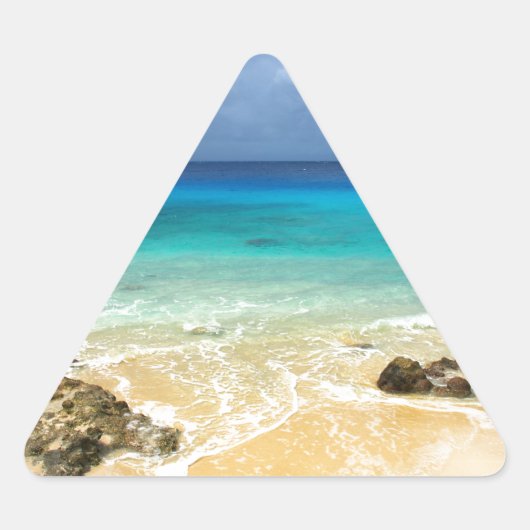 strand van het tropische eiland Paradise Sticker (Voorkant)