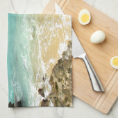 strand van het tropische eiland Paradise Theedoek (Quarter Fold)